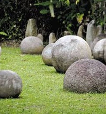 Ancient stone spheres at Finca 6 archaeological site